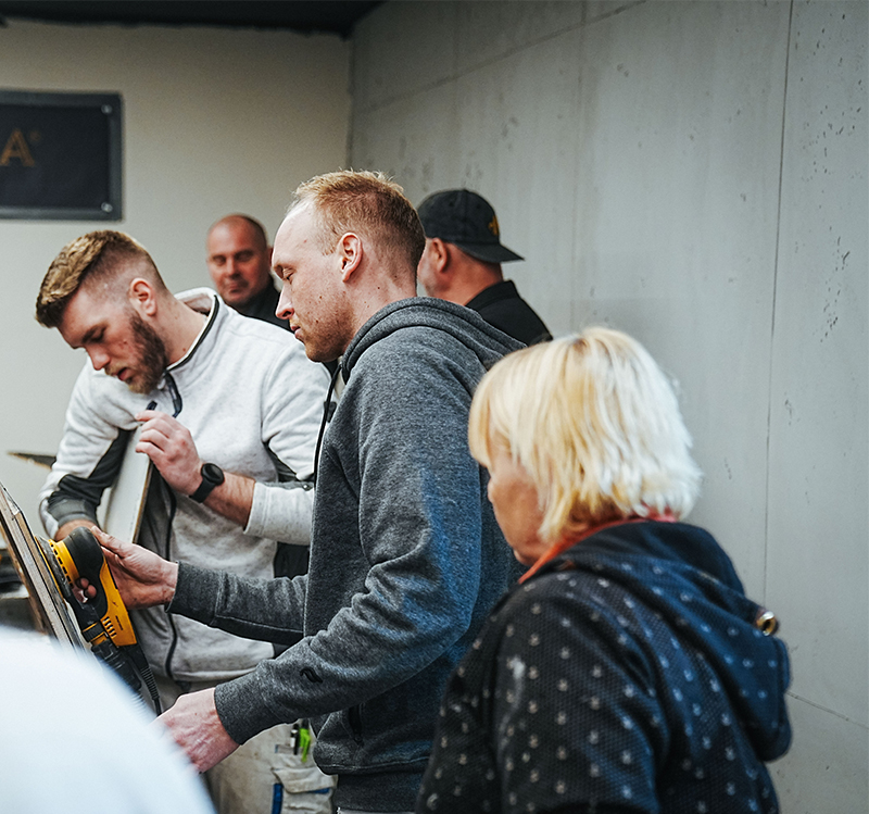 Schulung Fugenlose Oberflächen bei Terra Lilia